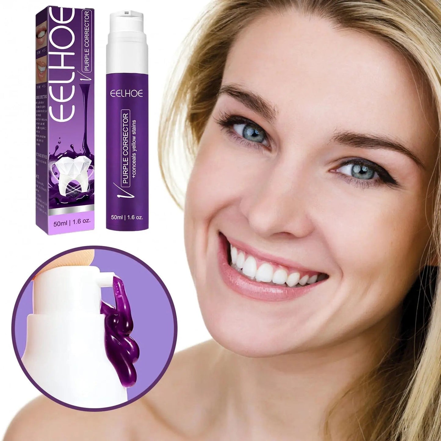 PURPLE TEETH WHITENING TOOTHPASTE