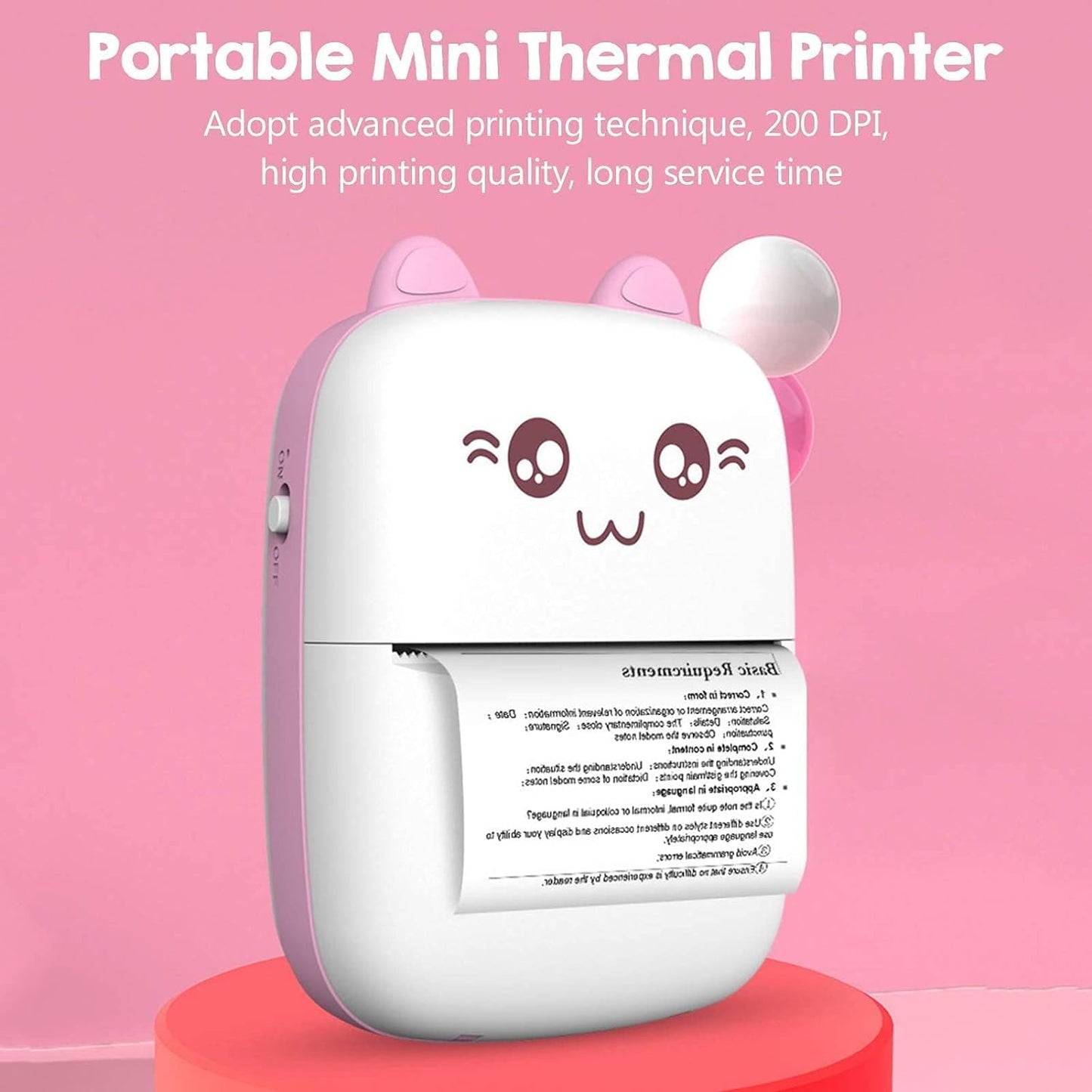 PORTABLE MINI POCKET PRINTER BT THERMAL PRINTER