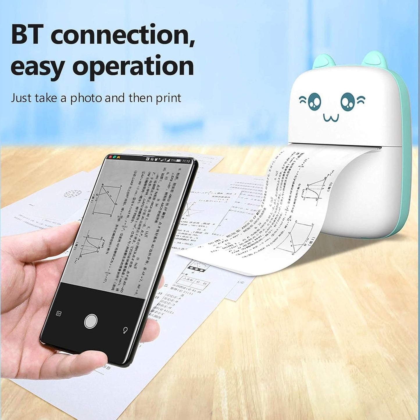 PORTABLE MINI POCKET PRINTER BT THERMAL PRINTER